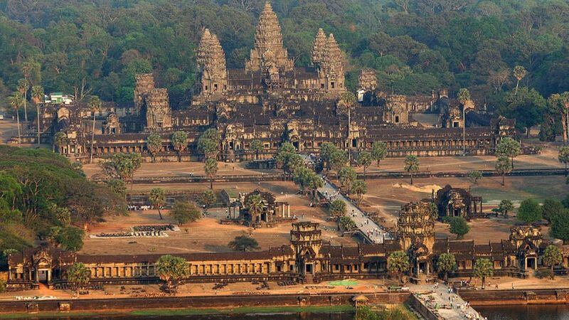 Los templos de Angkor Wat, en Camboya, son el escondire perfecto para los murciélagos.