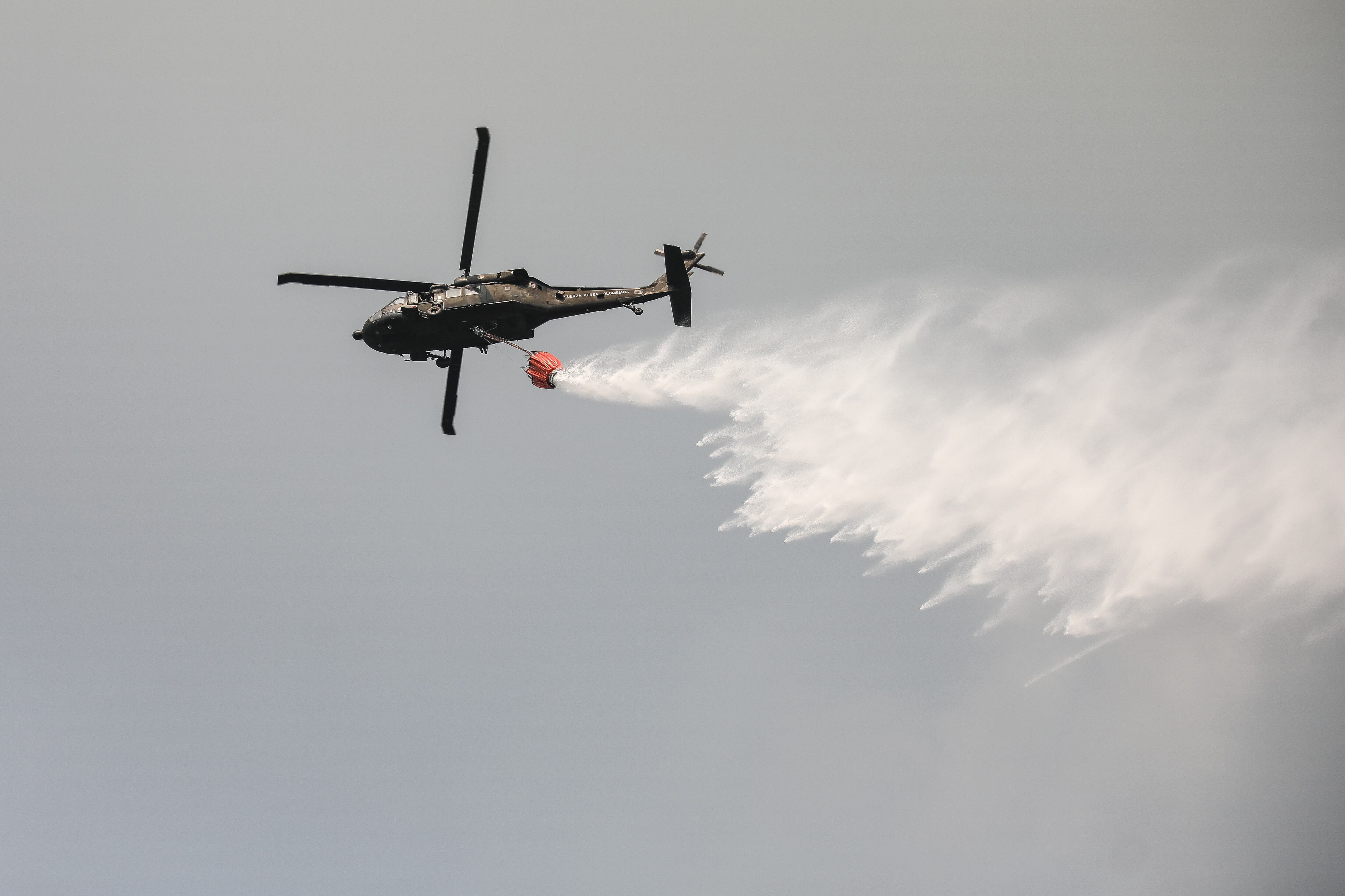 Imágenes aéreas de los incendios en la ciudad de Bogotá