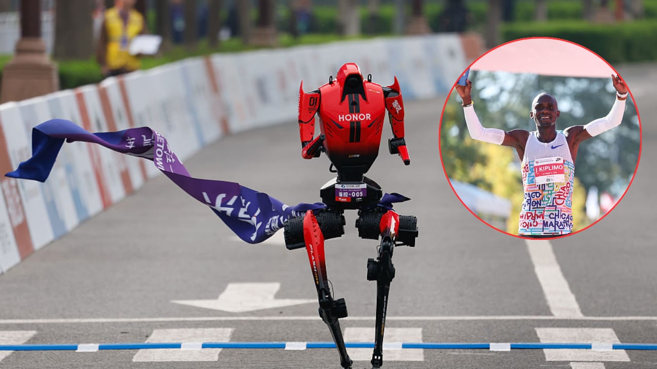 Un robot superó el récord de medio maratón del ugandés Jacob Kiplimo.