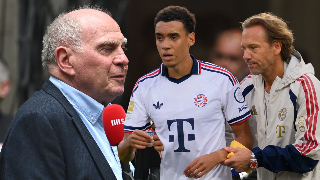 Uli Hoeness y Jamal Musiala. El directivo habló de la situación que pasa el jugador del Bayern Múnich.