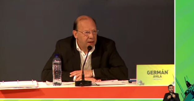 Germán Ávila, ministro de Hacienda, durante la asamblea extraordinaria de Ecopetrol.