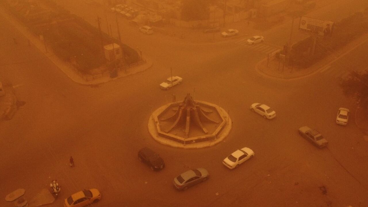Así afectó la tormenta de arena a la ciudad de Nasiriyah en Irak
