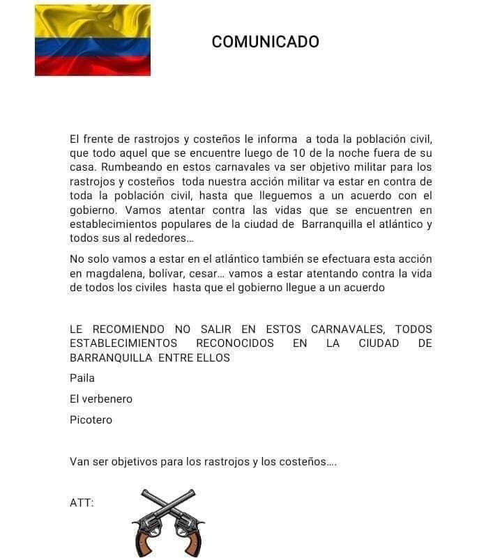 Este es el panfleto que ha sido compartido en redes sociales y cadenas de WhatsApp