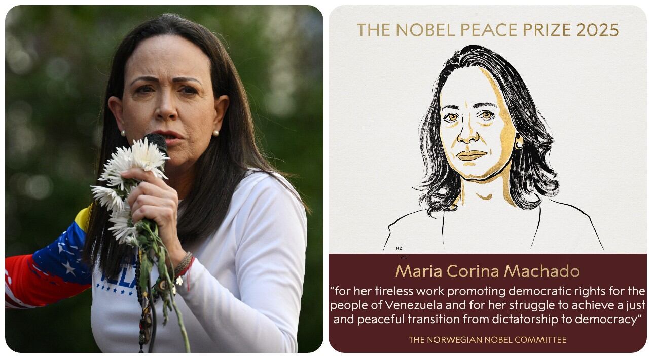 María Corina Machado fue galardonada mientras se encuentra en el exilio