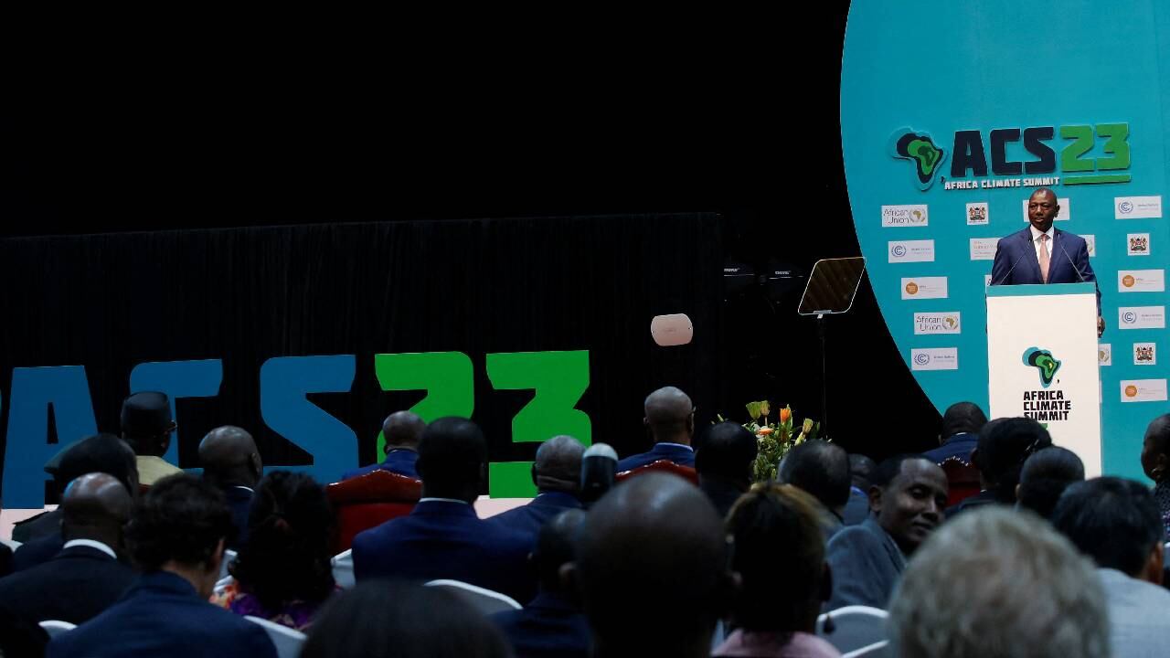 Cumbre Africana sobre el Clima 2023 en el Centro Internacional de Convenciones Kenyatta (KICC) en Nairobi.