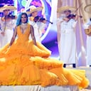 CORAL GABLES, FLORIDA - 22 DE JULIO: Karol G se presenta en el escenario de los Premios Juventud 2021 en el Watsco Center el 22 de julio de 2021 en Coral Gables, Florida. (Foto de Jason Koerner / Getty Images para Univision)