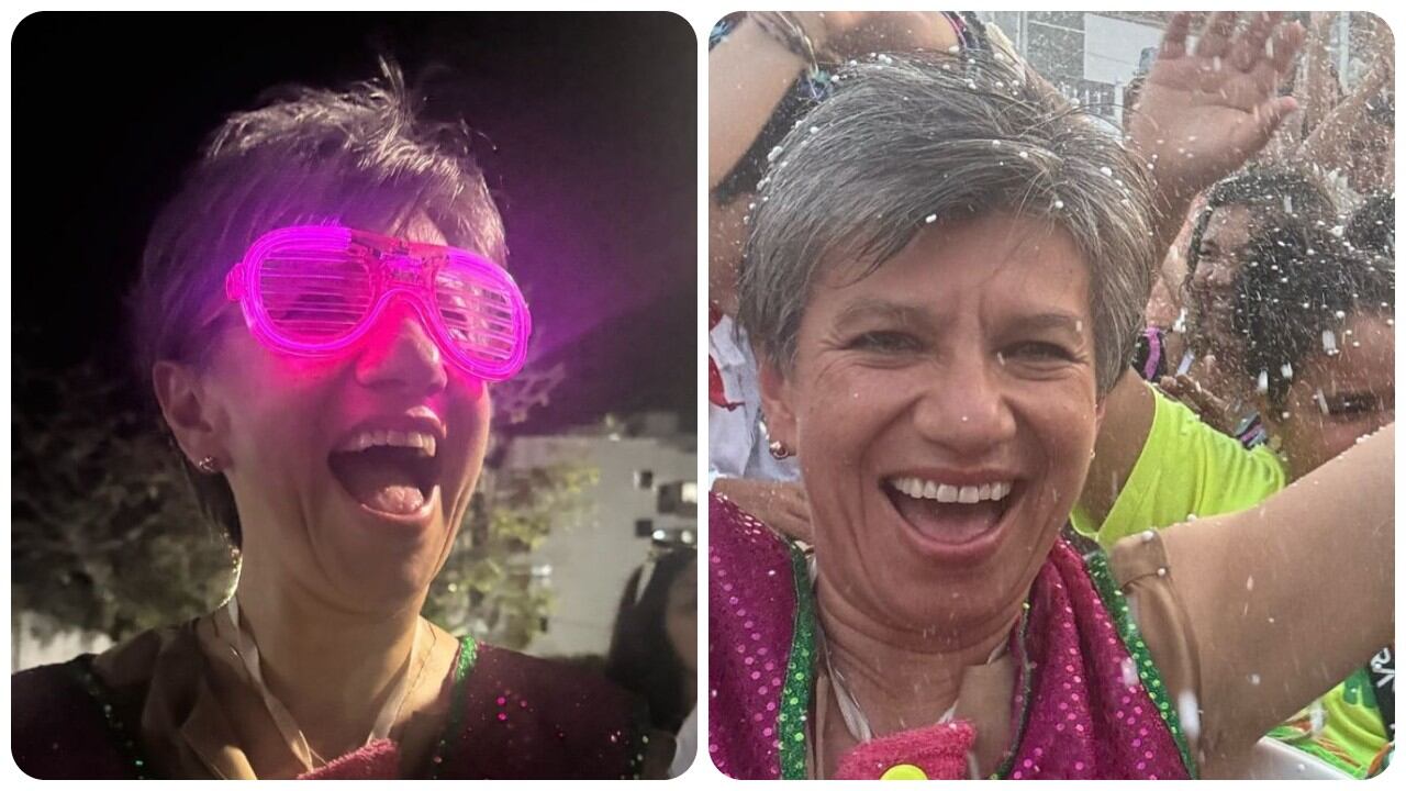 Claudia López en el Carnaval de Barranquilla.