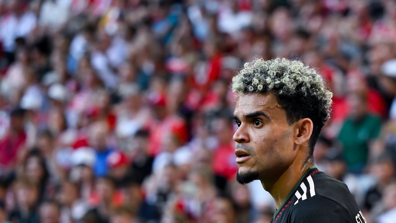 07 August 2025, Bavaria, Munich: Soccer: Test matches, FC Bayern Munich - Tottenham Hotspur at the Allianz Arena. Luis Diaz (Bayern Munich) in action. Photo: Sven Hoppe/dpa (Photo by Sven Hoppe/picture alliance via Getty Images)