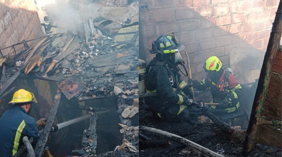 La conflagración se presentó en un local de motos de Santa Fe de Antioquia.