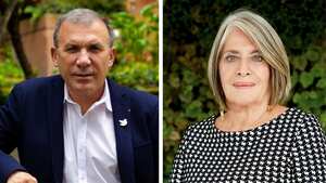 La ministra de Agricultura, Cecilia López, y el presidente del Congreso, Roy Barreras.