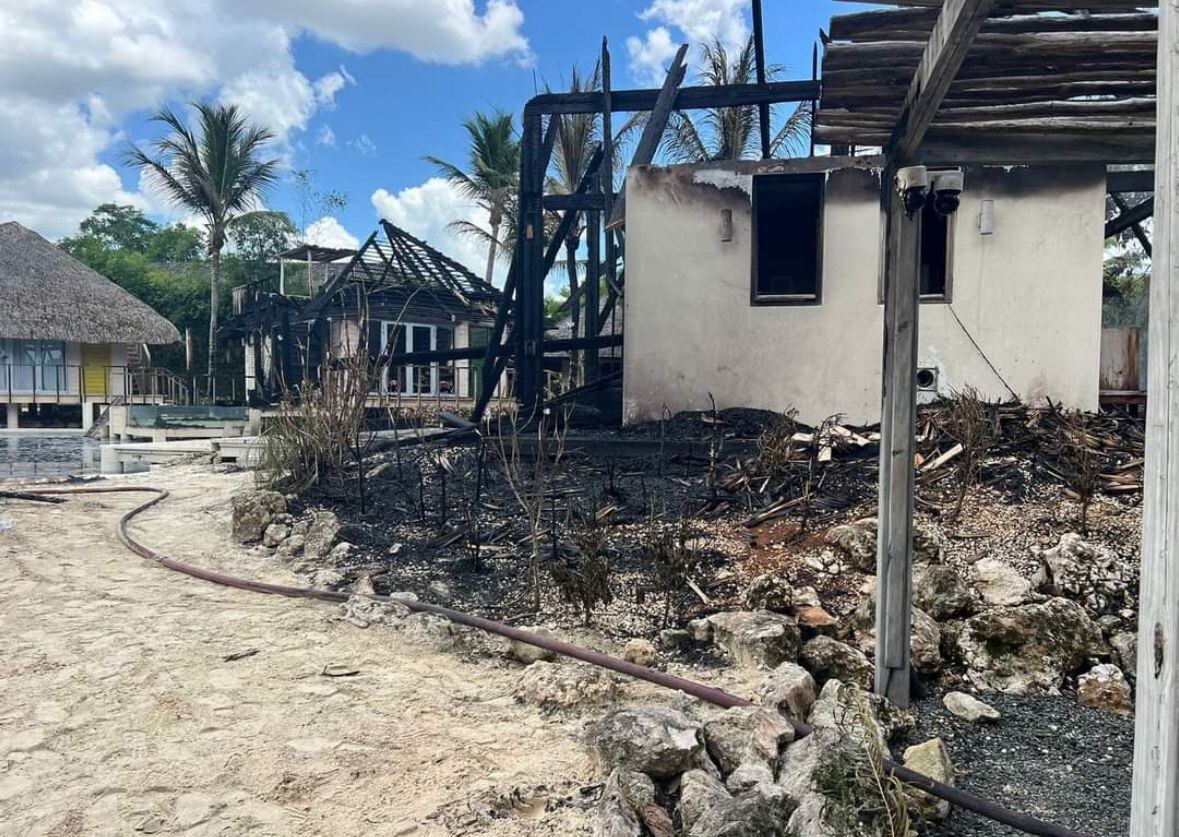 Así quedó la casa de Marc Anthony después de un fuerte incendio.