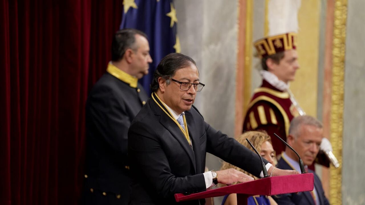 Presidente Gustavo Petro en el Congreso de España.
