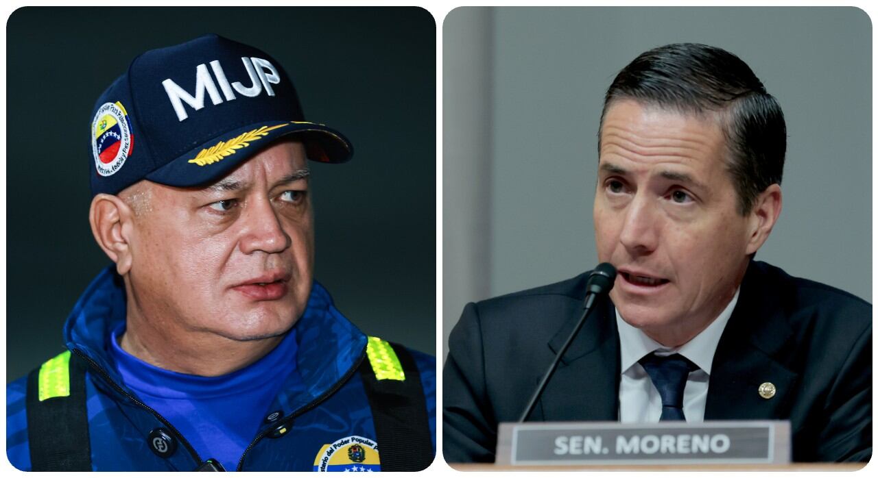 Diosdado Cabello y Bernie Moreno