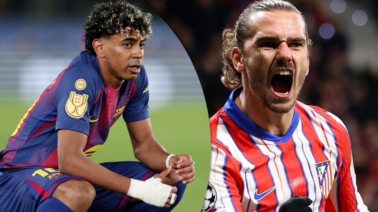 Lamine Yamal y Antoine Griezmann.