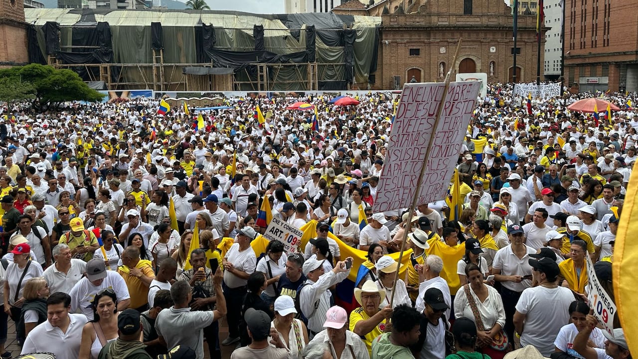 Multitudinaria marcha en Cali.