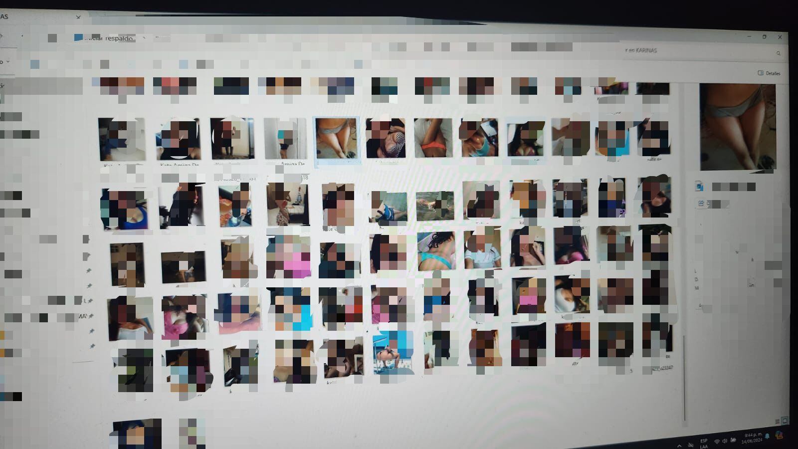 Catalogo con mujeres desnudas dentro del computador de un oficial del Ejército, según la sargento Karina Ramírez.