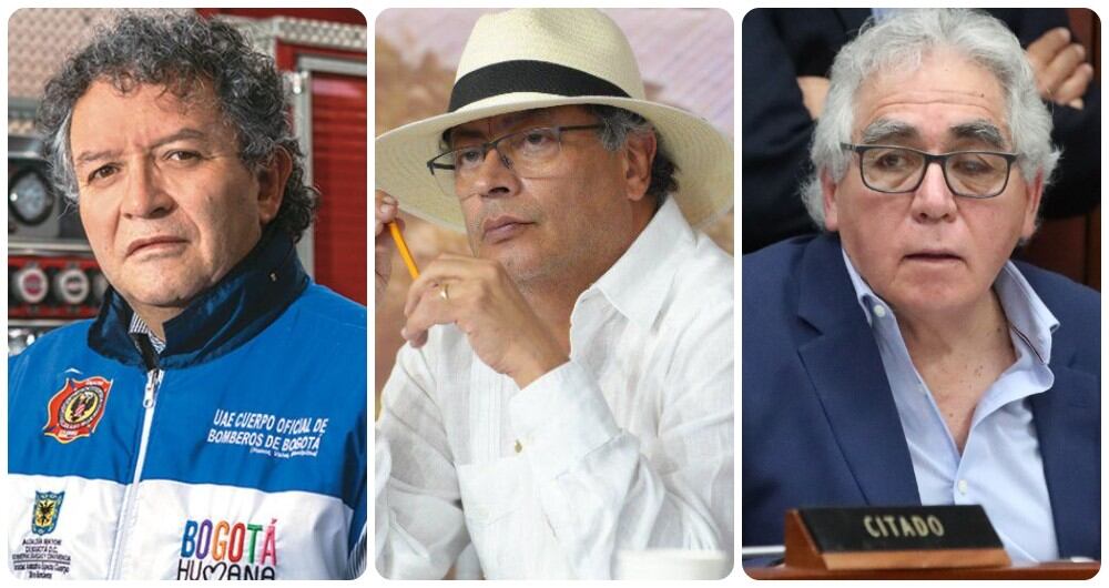 Jorge Lemus, Gustavo Petro y Augusto Rodríguez.
