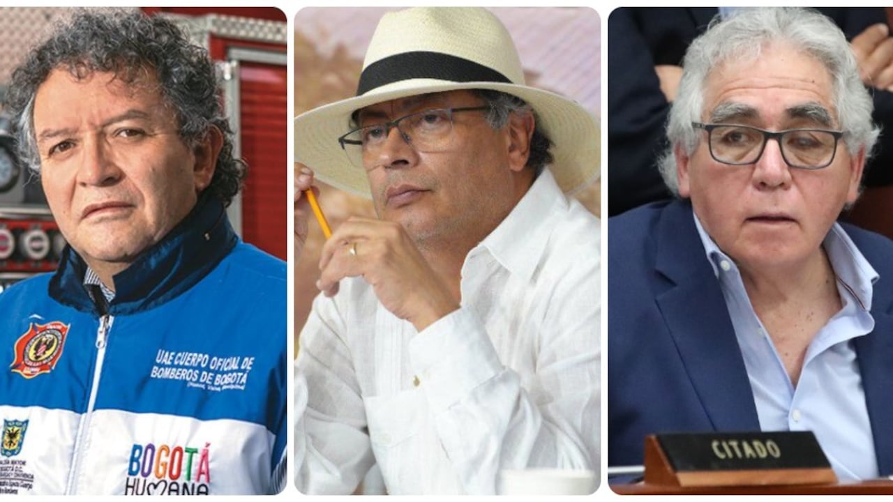 Jorge Lemus, Gustavo Petro y Augusto Rodríguez.