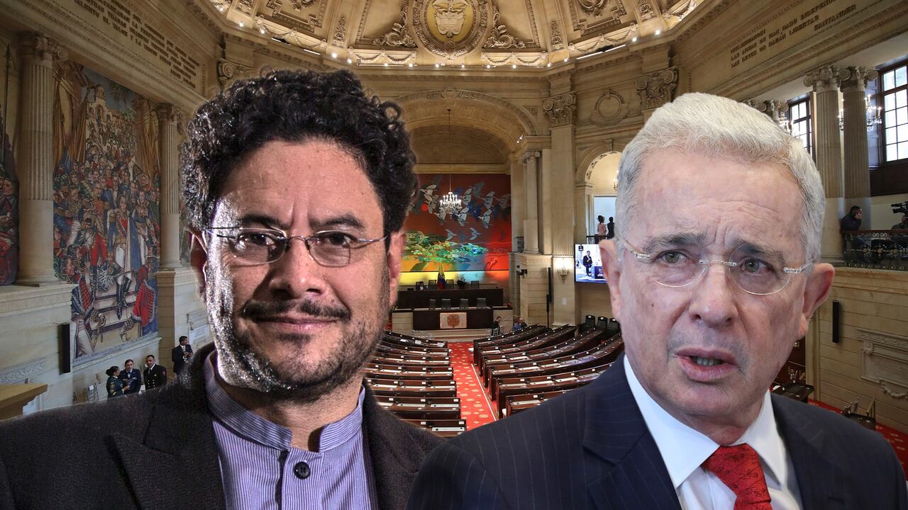Iván Cepeda y Álvaro Uribe.