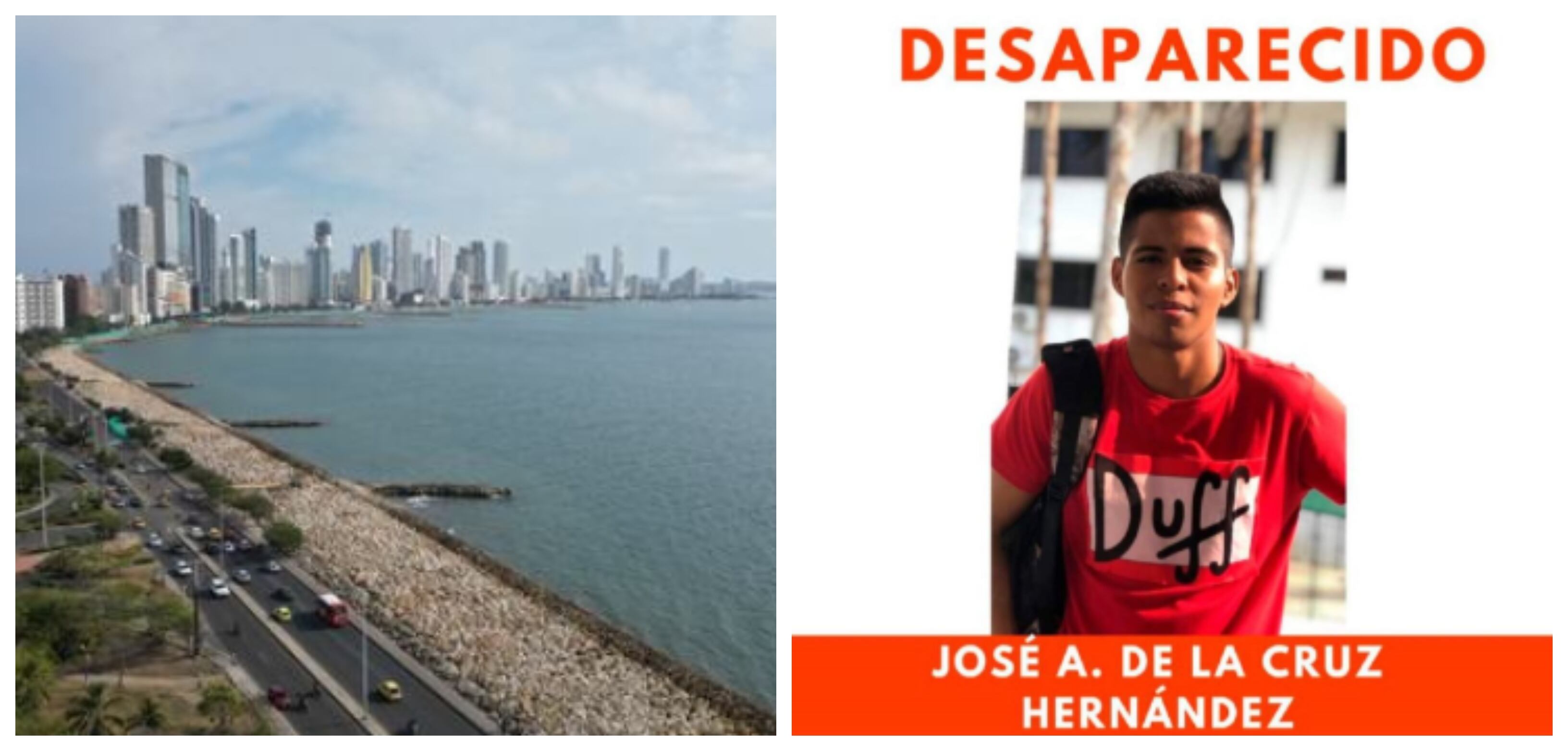 José Armando de la Cruz Hernández, desaparecido en Cartagena.