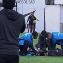 Yony González en el momento de su desmayo en el duelo ante Rio Ave.