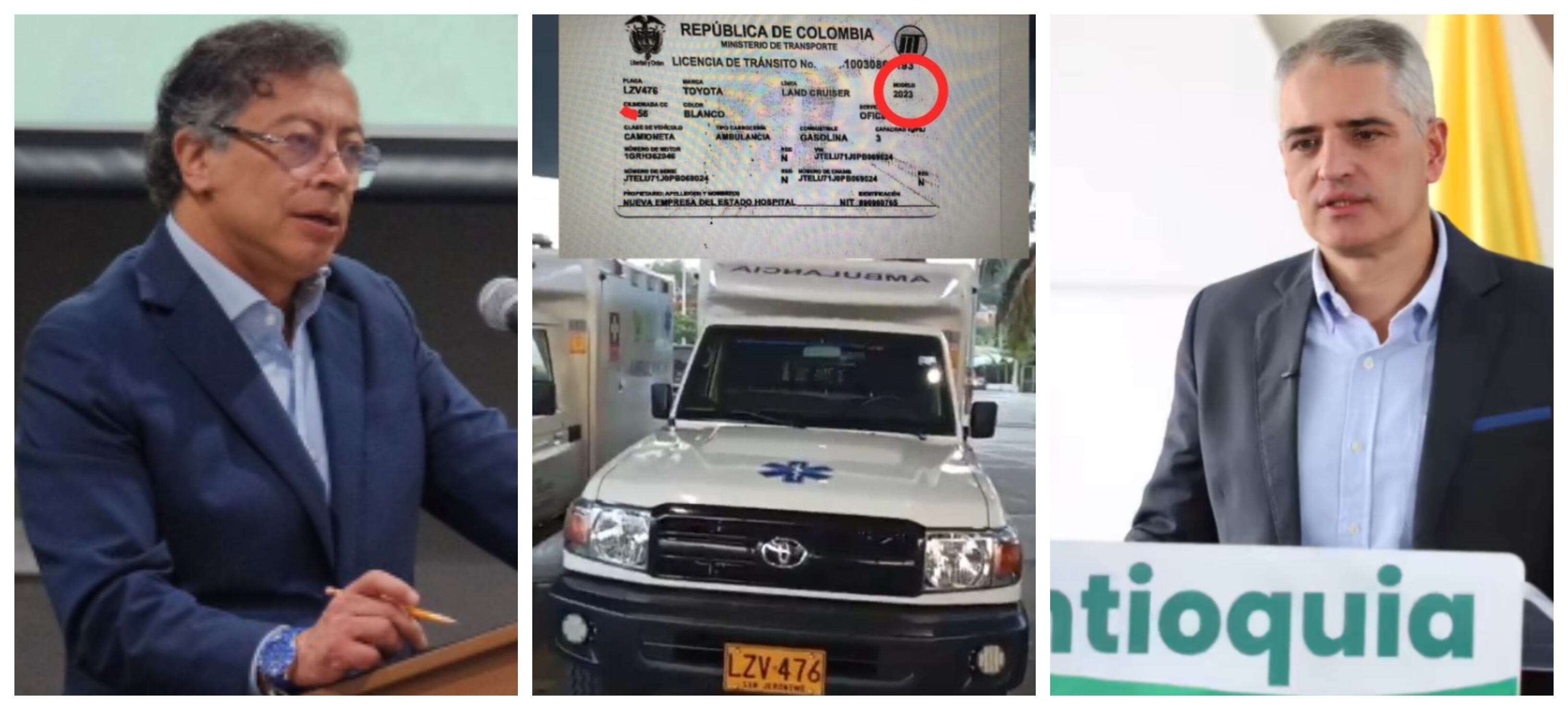 Una supuesta entrega de ambulancias enfrentó al presidente, Gustavo Petro, con el gobernador, Andrés Julián Rendón.