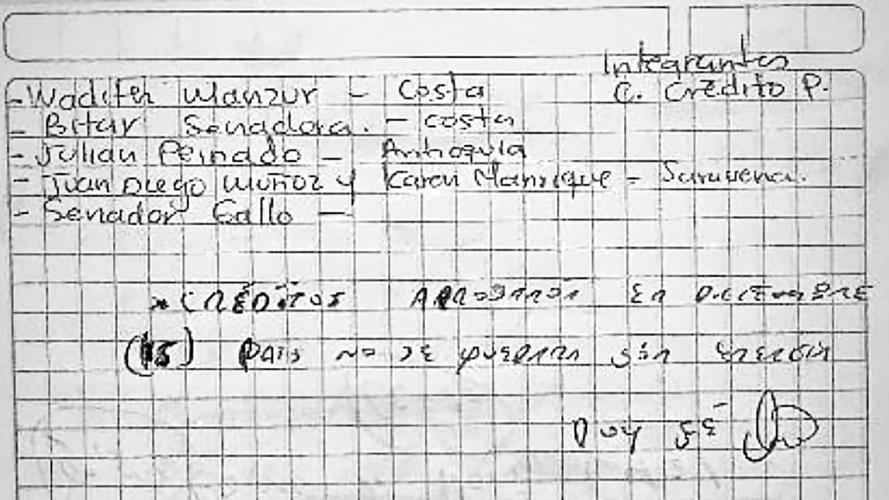 SEMANA había revelado la “prueba reina”, que era un documento escrito por la representante Karen Manrique en el que explicaba cómo se repartieron los contratos. La tabla fue presentada por Olmedo López, exdirector de la UNGRD. 