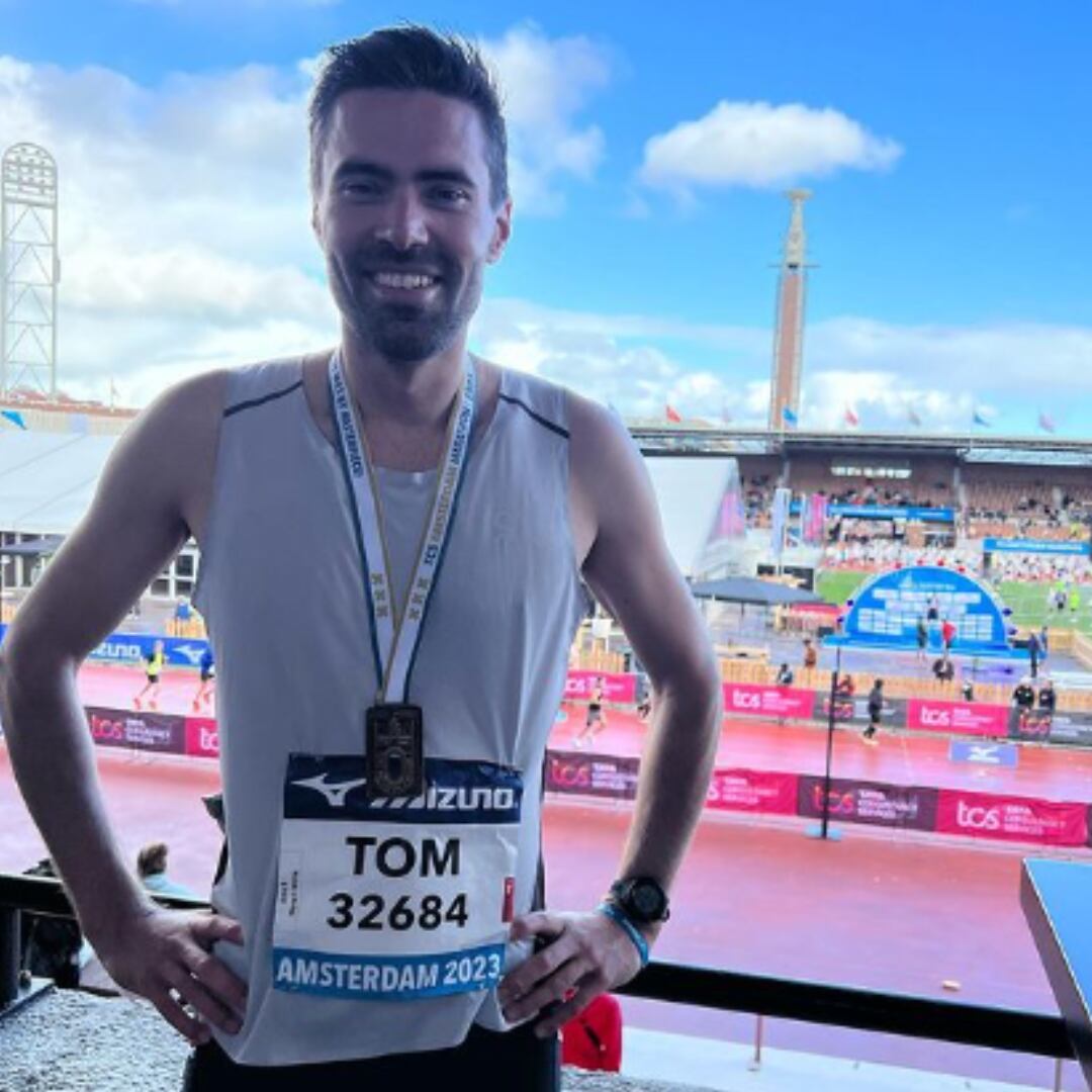 Tom Dumoulin en la media maratón de Ámsterdam.
