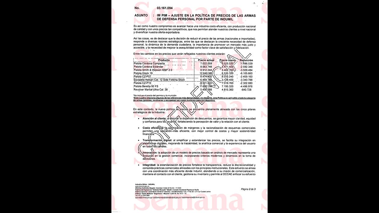 El coronel (r) Mazo le informa al comandante de la Fuerza Aérea que se destaca la creciente necesidad de defensa personal y la dinámica de la demanda ciudadana para acceder a un arma de fuego.