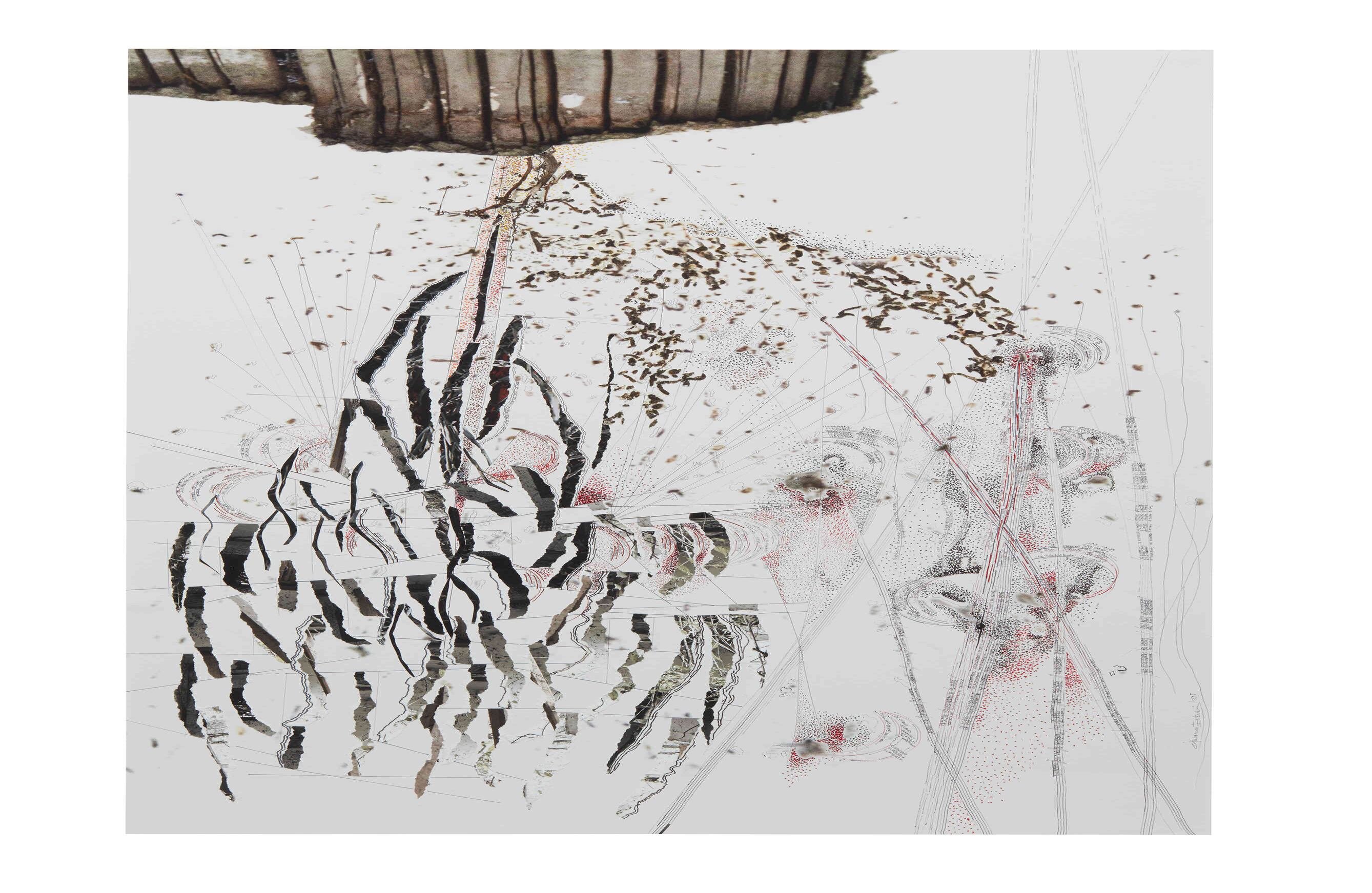 Dibujo sobre fotografía. Por: Clemenci Echeverri.