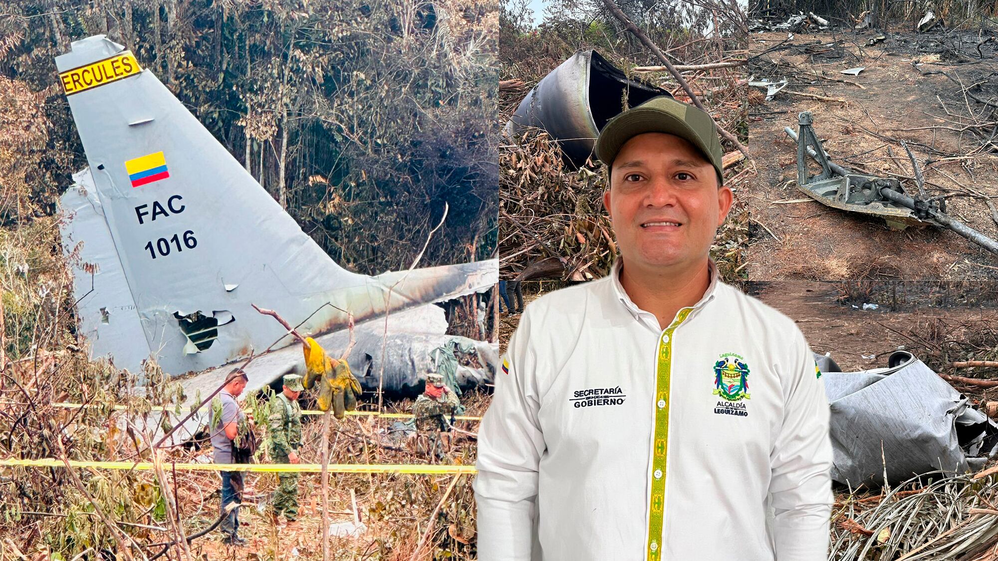El secretario de gobierno de Puerto Leguizamo, Carlos Arbey Claros, uno de los primeros en llegar a la tragedia.