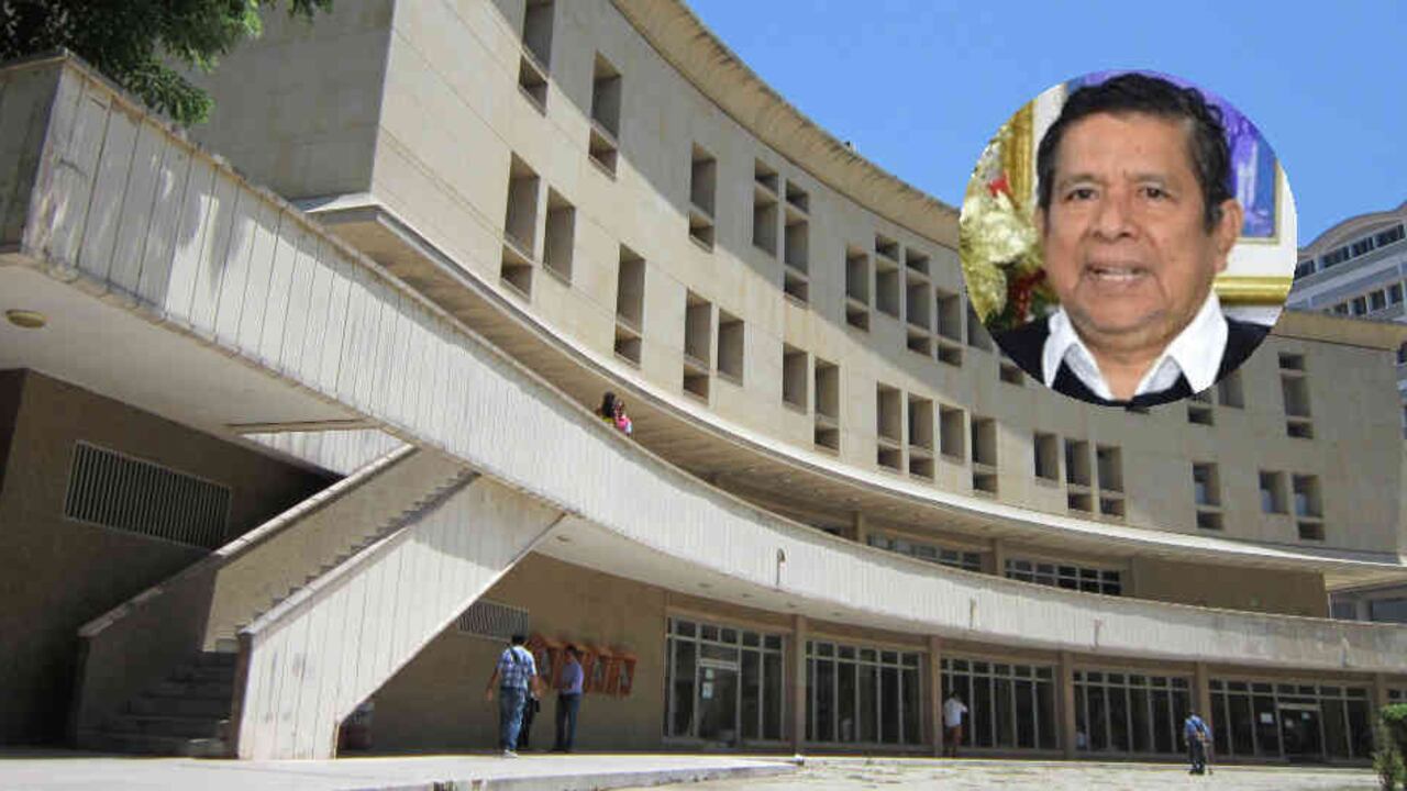 Centro de Servicios Judiciales de Barranquilla. En el círculo, el magistrado Jorge Eliécer Mola.