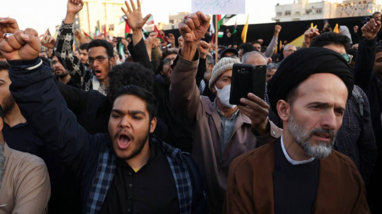 Protesta 'antiisraelí' en Teherán.