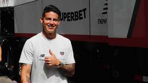 James Rodríguez muestra su felicidad por volver a ser tenido en cuenta para un partido oficial con Sao Paulo.