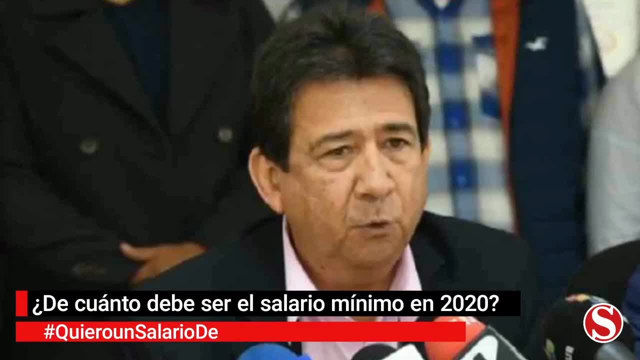 Diógenes Orjuela, presidente de la CUT, durante la ronda de negociaciones en 2020