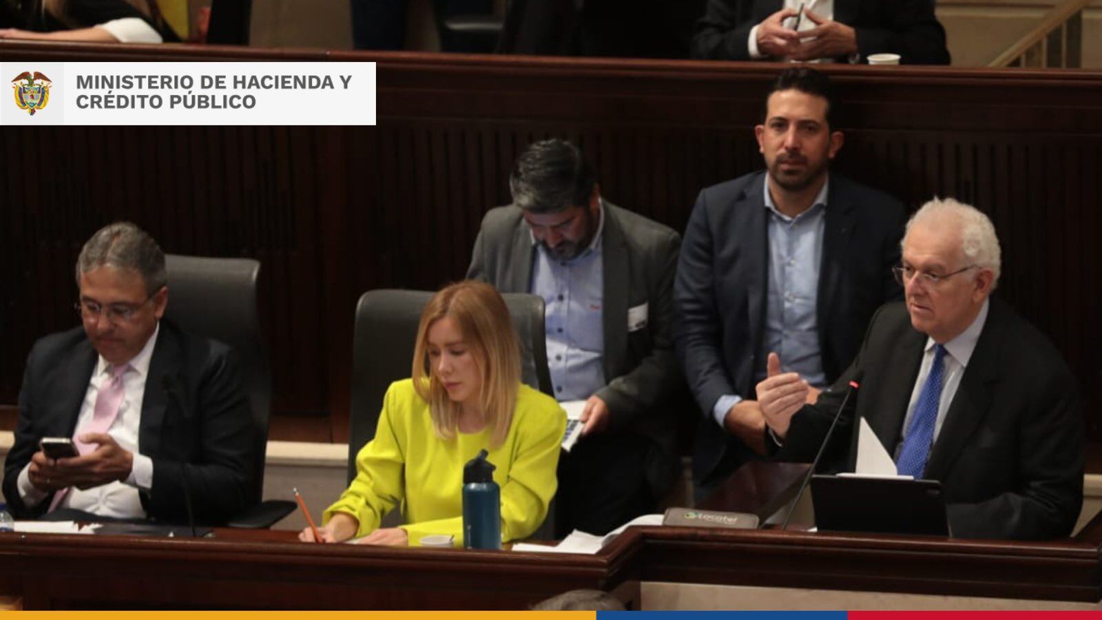 José Antonio Ocampo, ministro de Hacienda, durante la primera jornada de debates del PND.