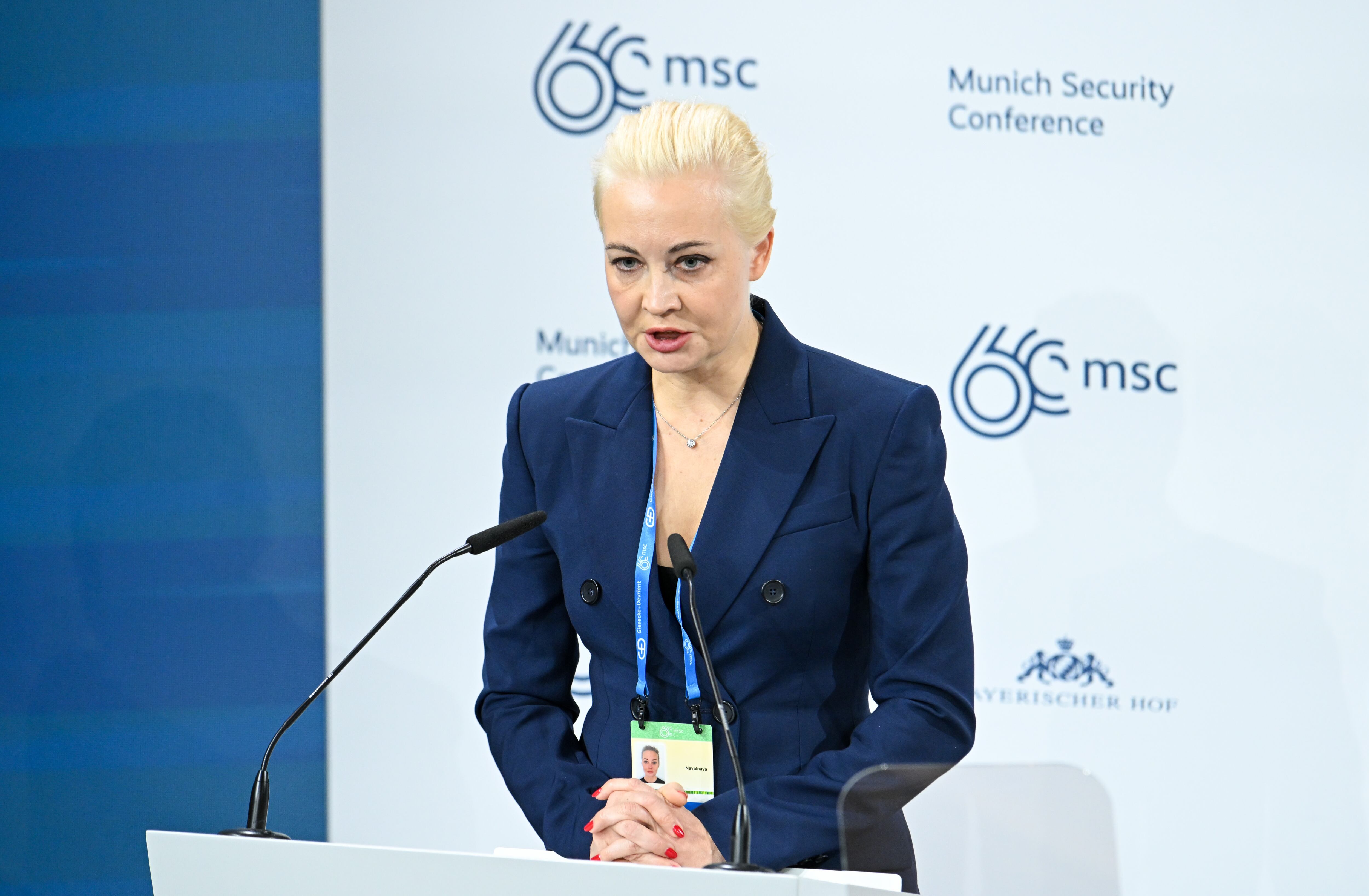 Yulia Navalnaya, esposa de Alexei Navalny, participa en la conferencia de seguridad