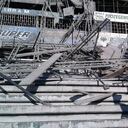 Nueve obreros resultaron heridos tras el desplome.