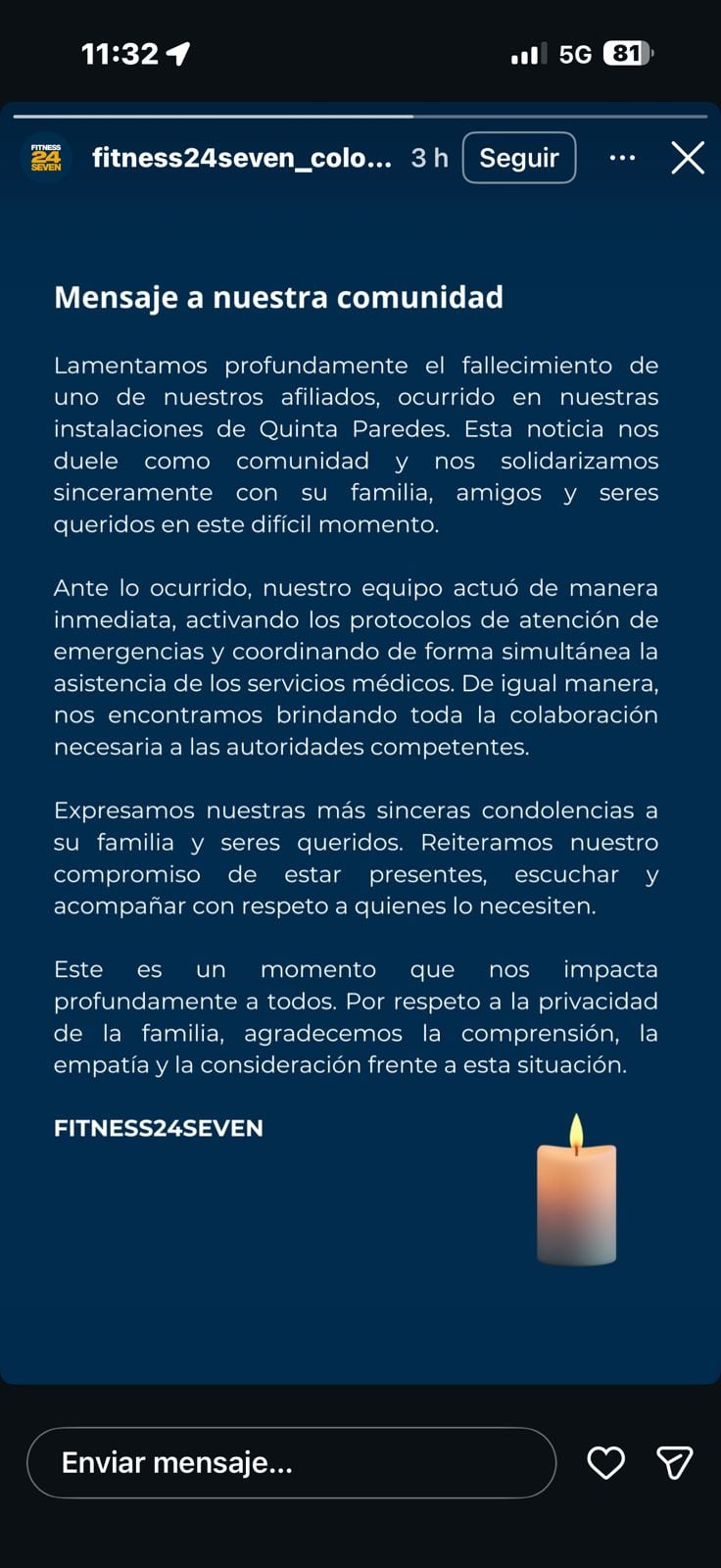 Tragedia en un gimnasio de Bogotá.