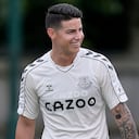 James Rodríguez en el Everton.