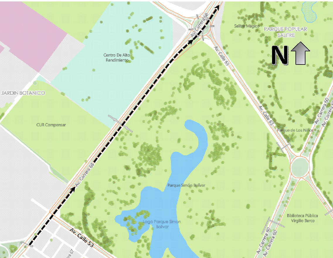 Desvío en la avenida calle 63, en sentido occidente – oriente.