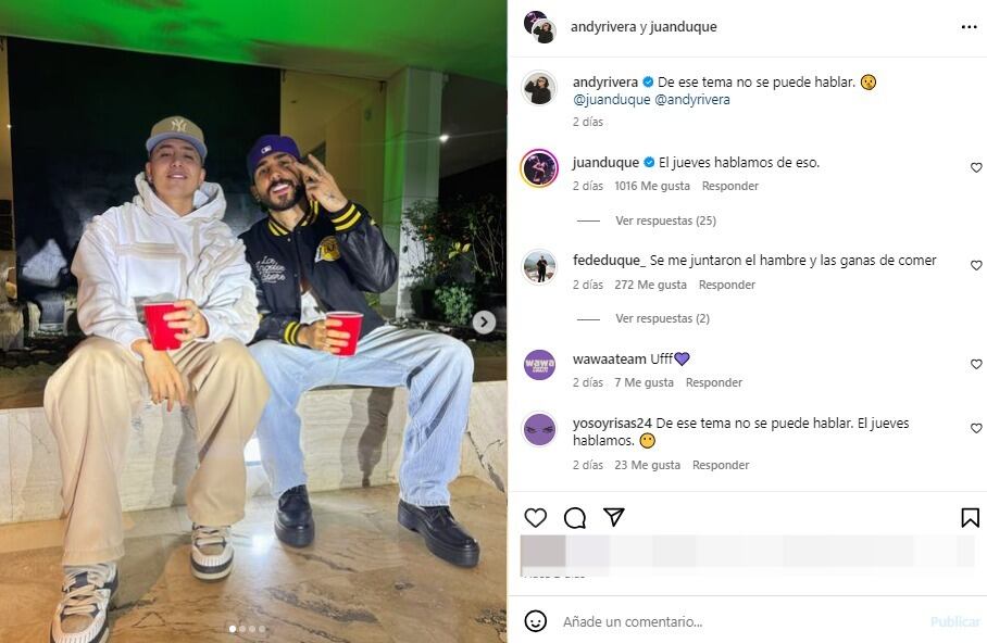 Juan Duque y Andy Rivera tuviero una relación con Lina Tejeiro