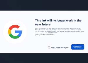 Aviso página intersticial de Google para los enlaces goo.Gl.
GOOGLE
19/7/2024