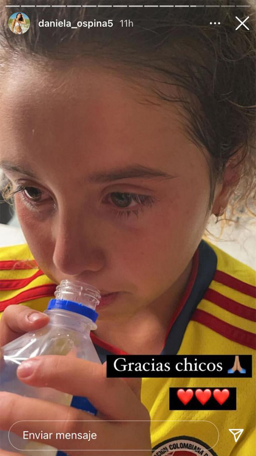 Salome Rodríguez, hija de James Rodríguez y sobrina de David Ospina. Foto: Captura de pantalla del Instagram de Daniela Ospina