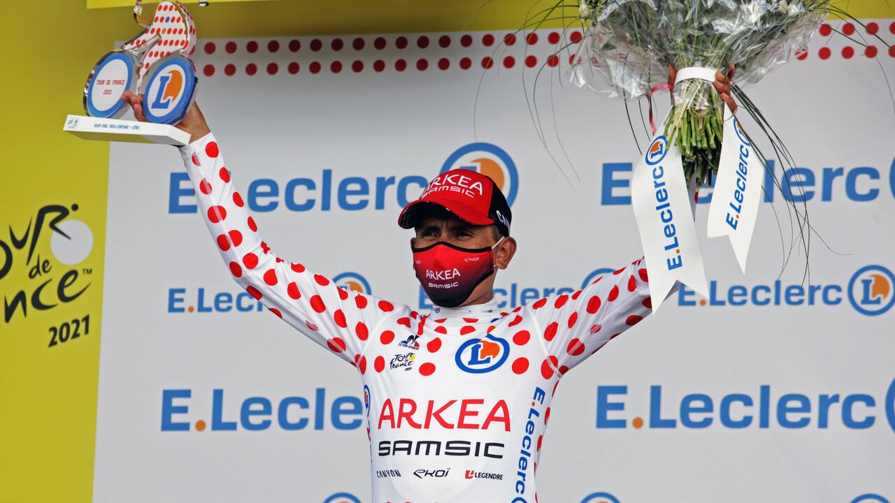 Nairo Quintana líder de los premios de montaña en Nimes