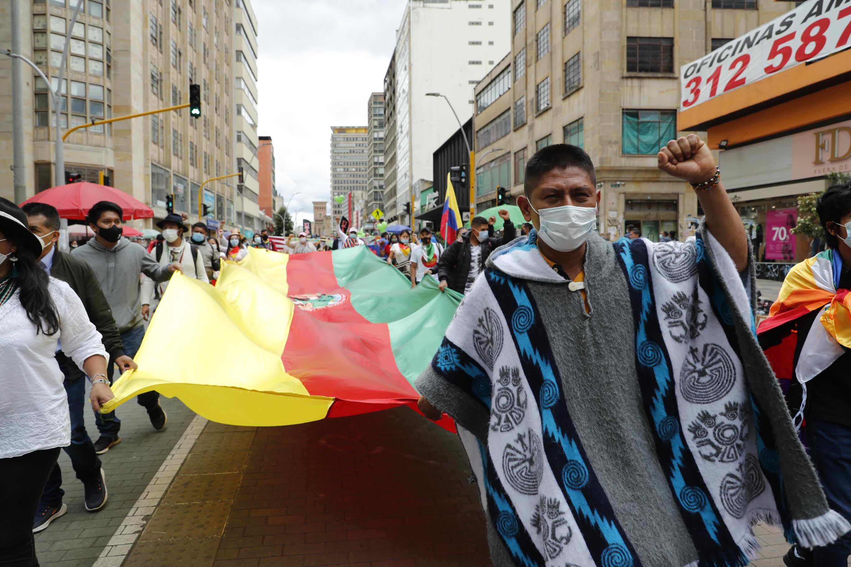 Paro nacional marchas cra 7 plaza de bolívar