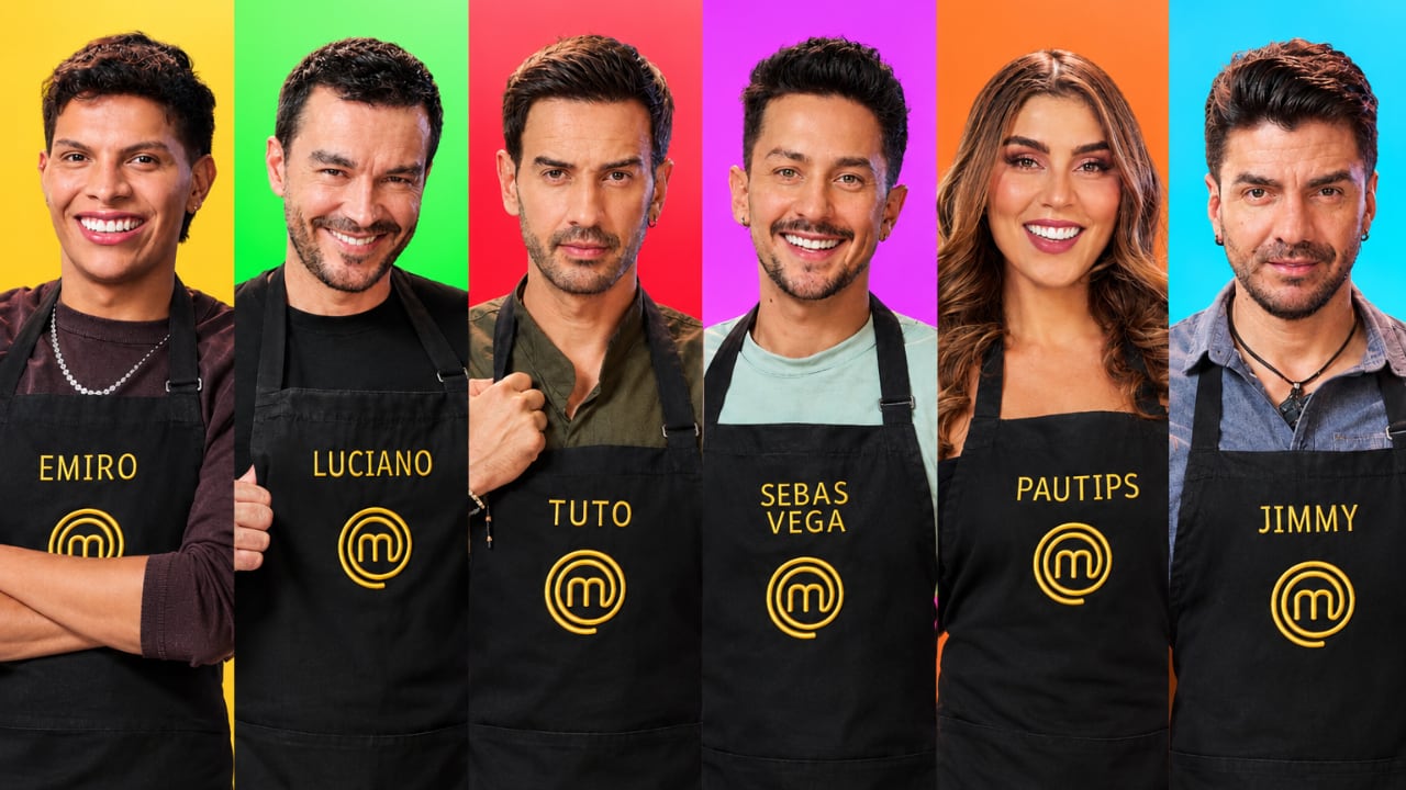 Famosos con delantal negro en 'MasterChef CelebrIty'.