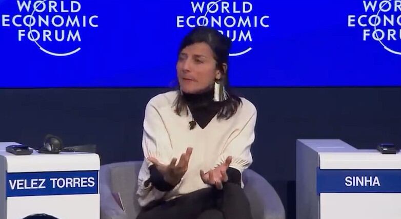 Irene Vélez, ministra de Minas, en Davos (Suiza)
