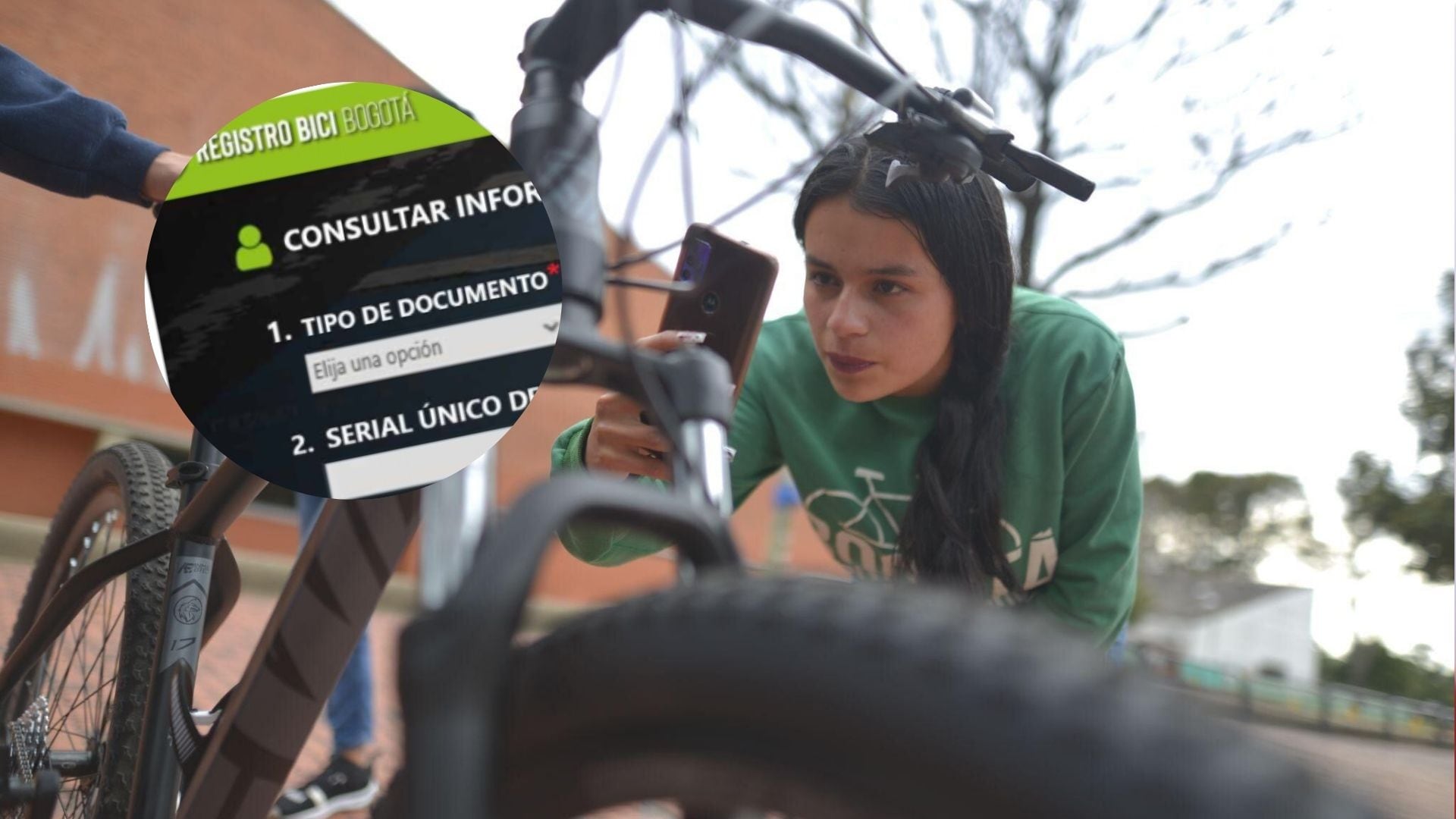 Registro de bicicletas en Engativá.