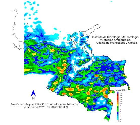 Clima para el miércoles 6 de abril.
